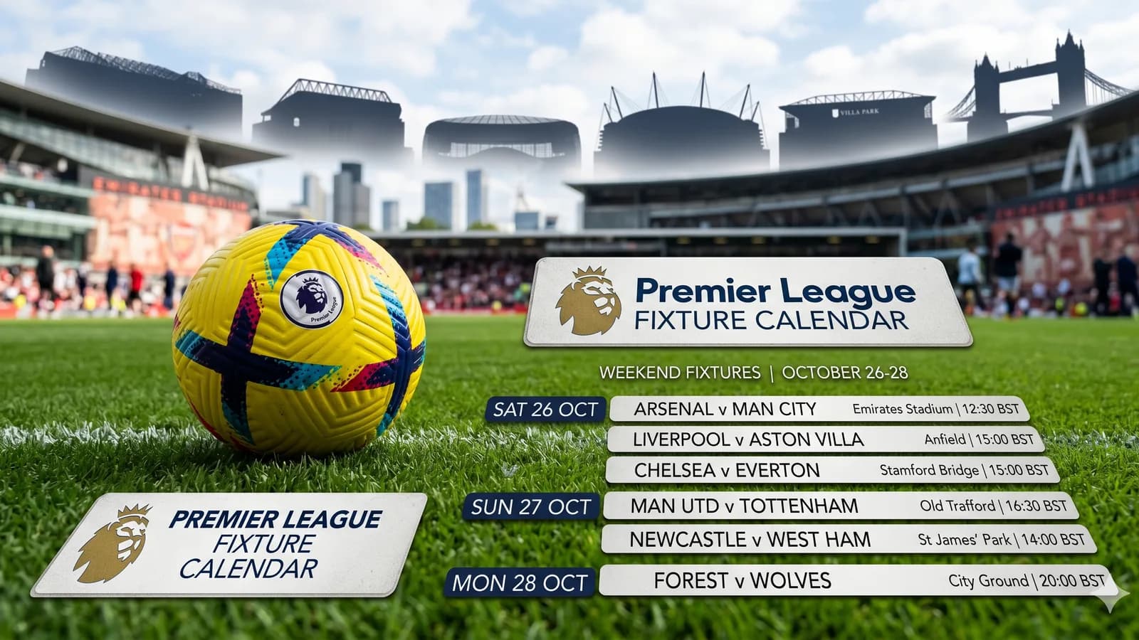 Jadwal Liga Inggris 2025/2026 Lengkap: Semua Pertandingan Premier League