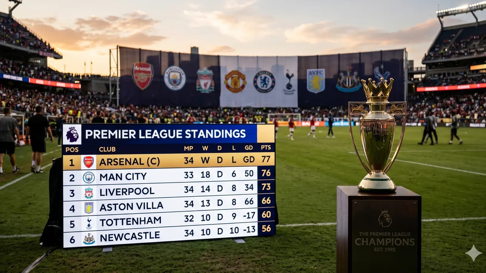 Klasemen Akhir Premier League 2025/2026: Arsenal Juara