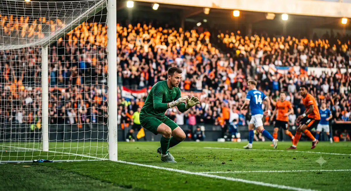 Kiper menjaga gawang tetap bersih tanpa kebobolan