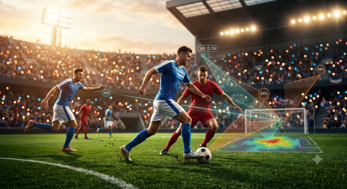 Ilustrasi konsep expected goals dalam sepak bola