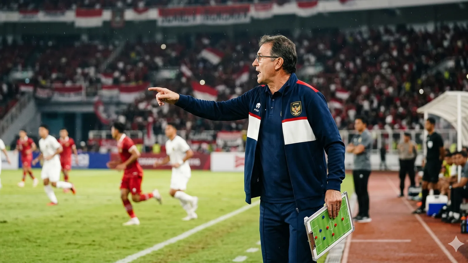 Indra Sjafri beraksi di pertandingan