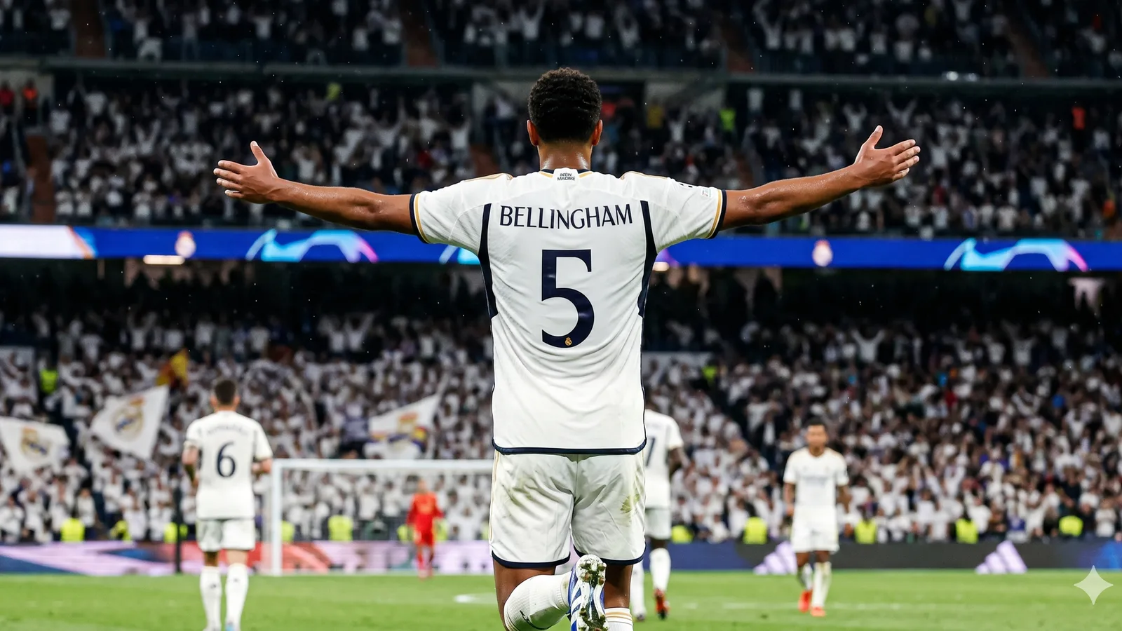 Jude Bellingham beraksi di pertandingan