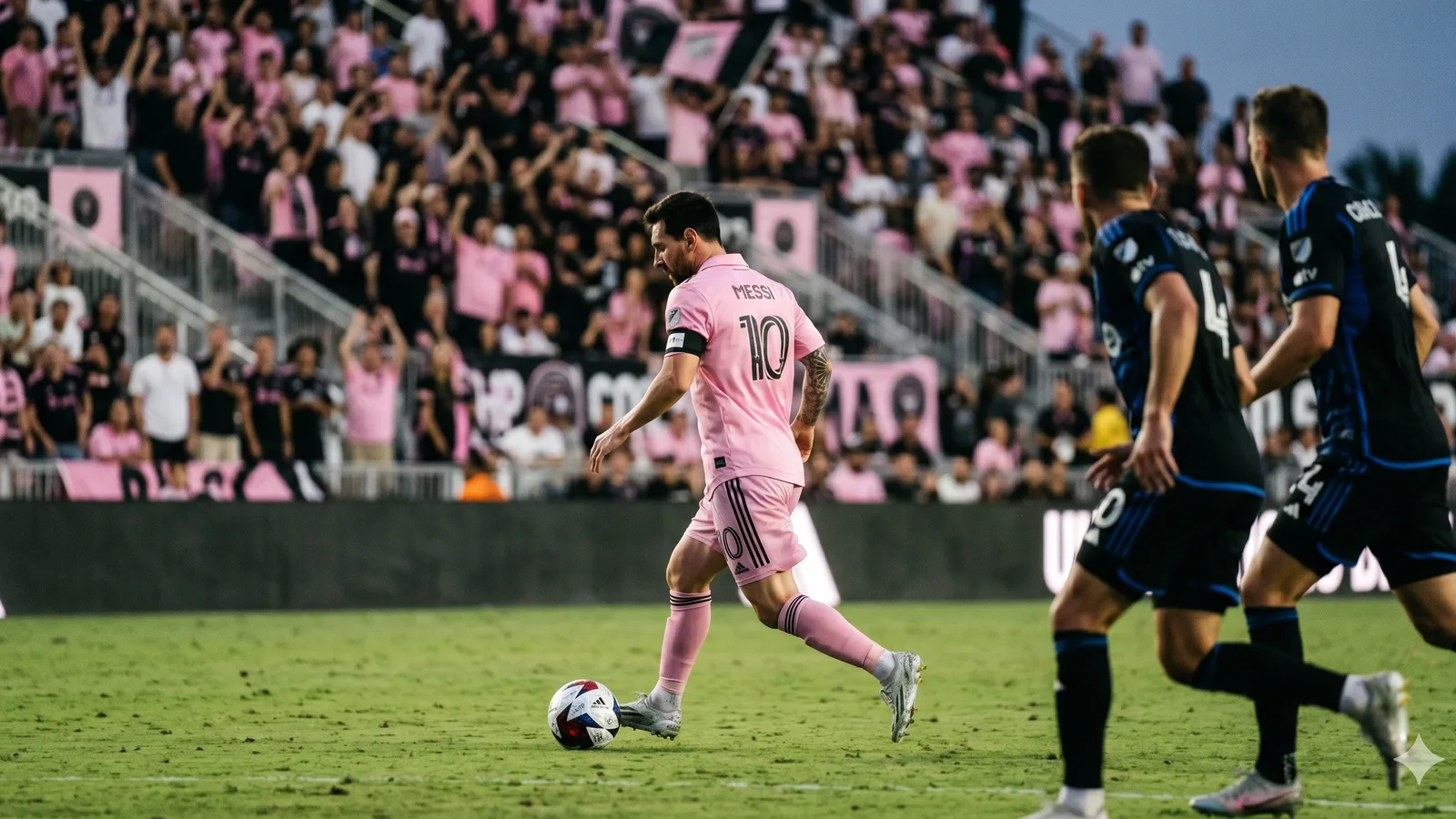 Lionel Messi dengan jersey Inter Miami