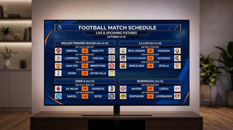 Contoh jadwal siaran bola malam ini dari berbagai liga Eropa dan Indonesia dengan zona waktu WIB